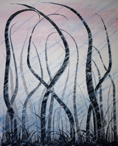 Winter's Grip 38x46 cm acrylic on canvas © Ann-Christine Jönsson